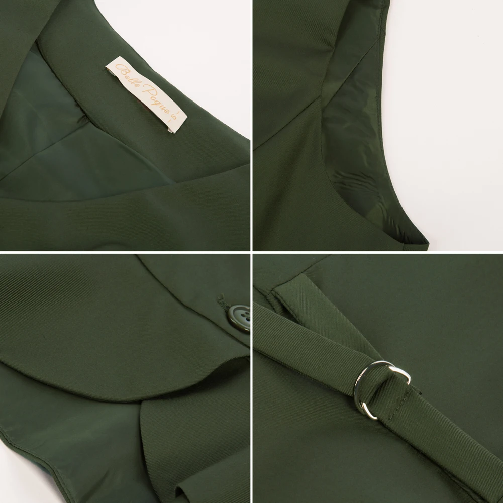 BP Women  Irregular Ruffle Hem Vest Coat Vintage Sleeveless Short Jackets Elegant Female V-Neck Breasted Fully Lined Tops