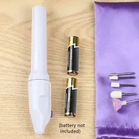 5in1 Electric Nail File Set Portable For Acrylic Nails Fake Nail Tips Cuticle Trimmer Nipper Cutter Cuticle Pusher Manicure Tool 2