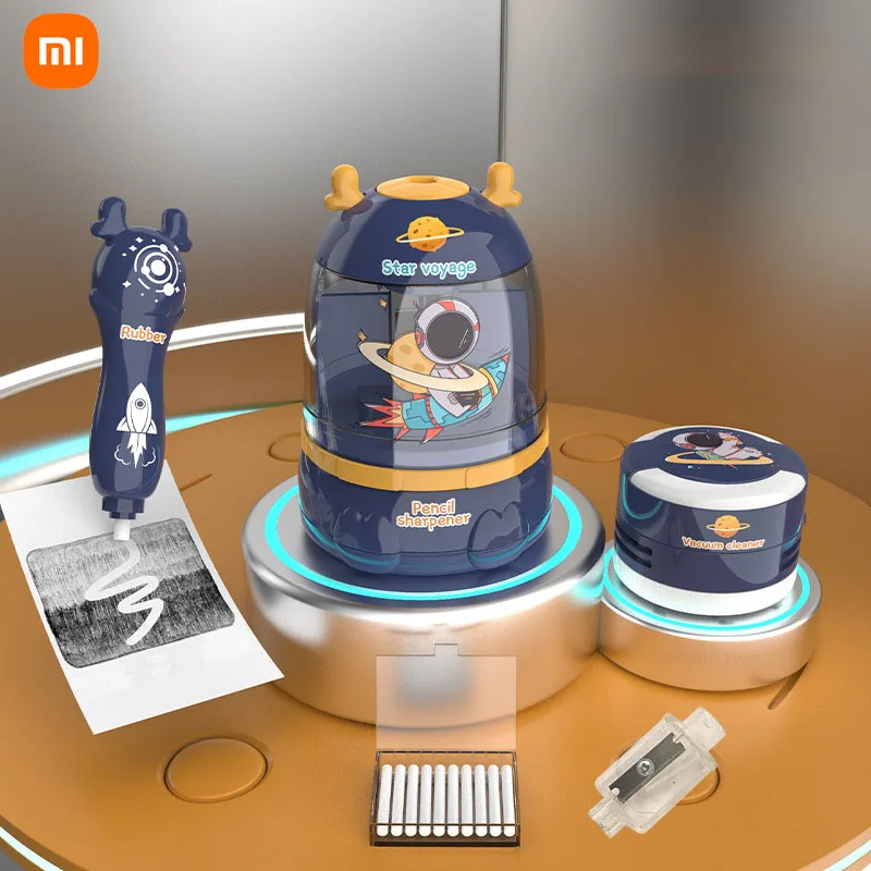 

Xiaomi Electric Pencil Sharpener Eraser Vacuum Cleaner Set for Sketch Painting Drawing Stationery Art School Supplies Child Gift