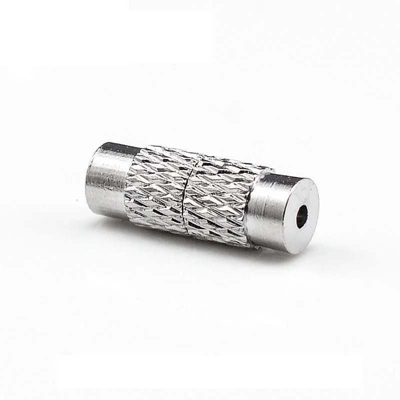 10Pcs/Set DIY jewelry accessories, copper alloy screw buckle, pure silver pearl necklace buckle, bracelet connection, mesh