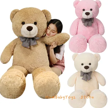 Giant 105cm Soft Teddy Bear Plush Toys White&Pink&Brown Bear Super Big Hugging Pillow Animal Cushion Children Birthday Gift 2