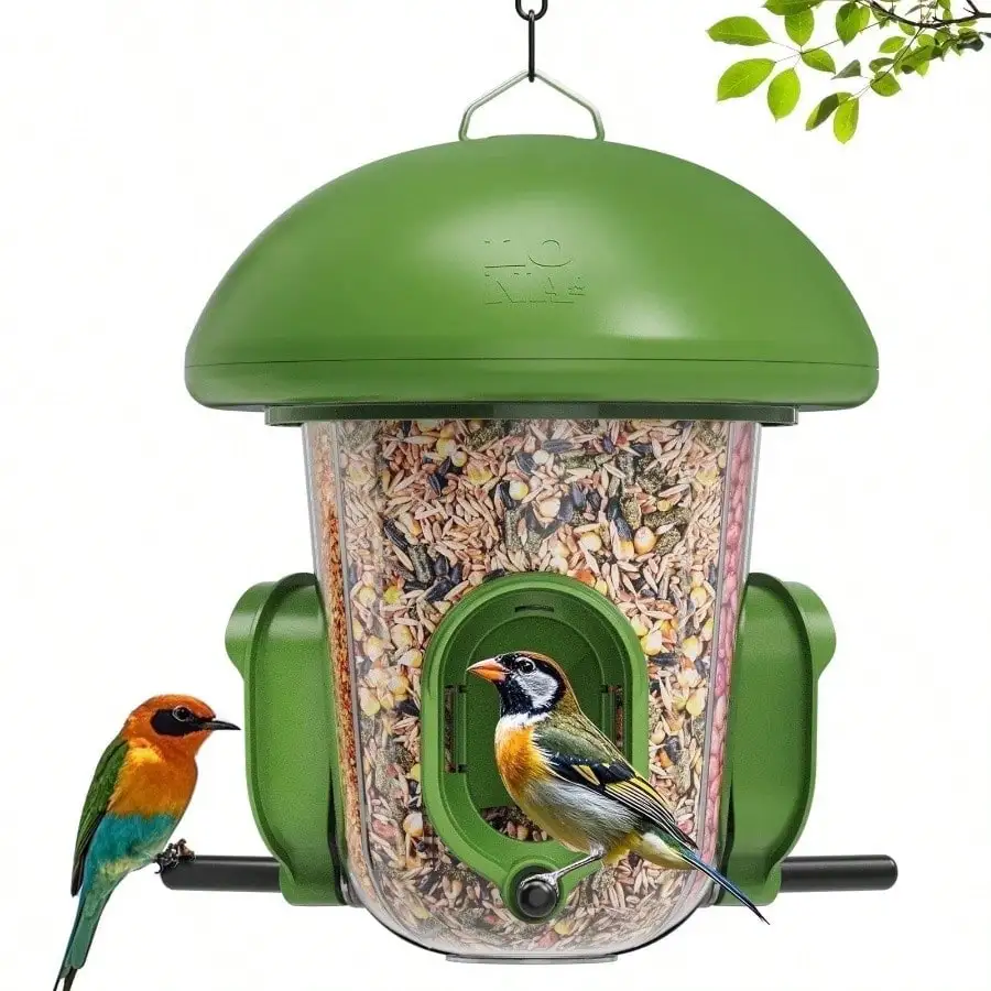 3 Compartment Weatherproof Bird Feeder with Dome