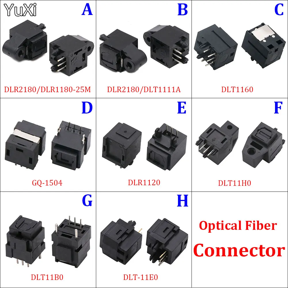 

YUXI 1PCS Audio Optical Fiber Receiving Terminal Connector DLR21B0/1152/DLR1120/DLT1160 Socket (Transmitting/Receiving End)