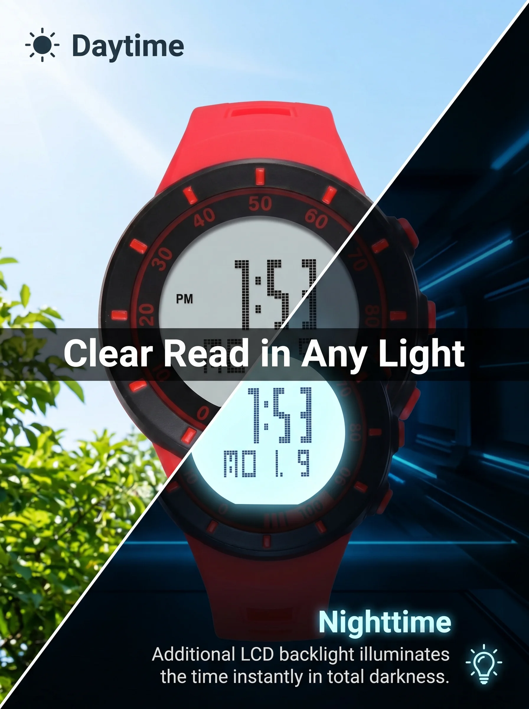 Ohsen Fashion Women Sports Watches Waterproof Ladies Jelly LED Digital Wristwatch Yellow Swimming Men Wristwatch Couple Watch - 4