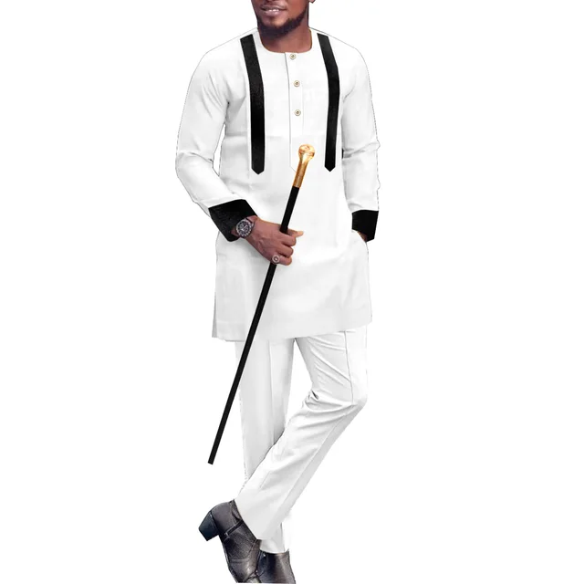 Seyi Long Sleeve Dashiki Outfit - Image 4
