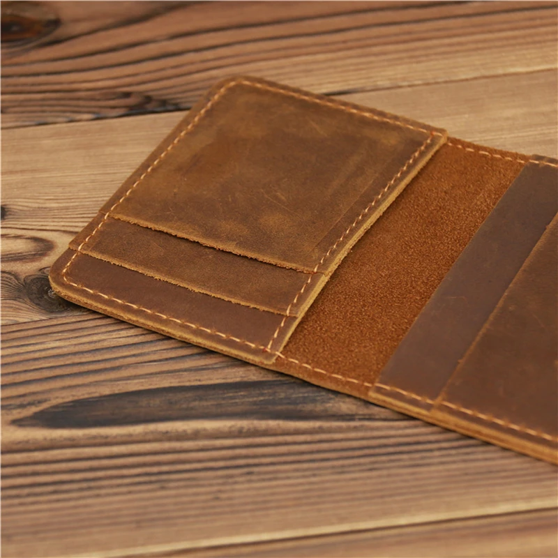 Wallet Stylish Men's Card Bag Leather Simple Small Ultra-thin Mini Credit Card Bank ID Cards Holder Multi-purpose Wallets 6