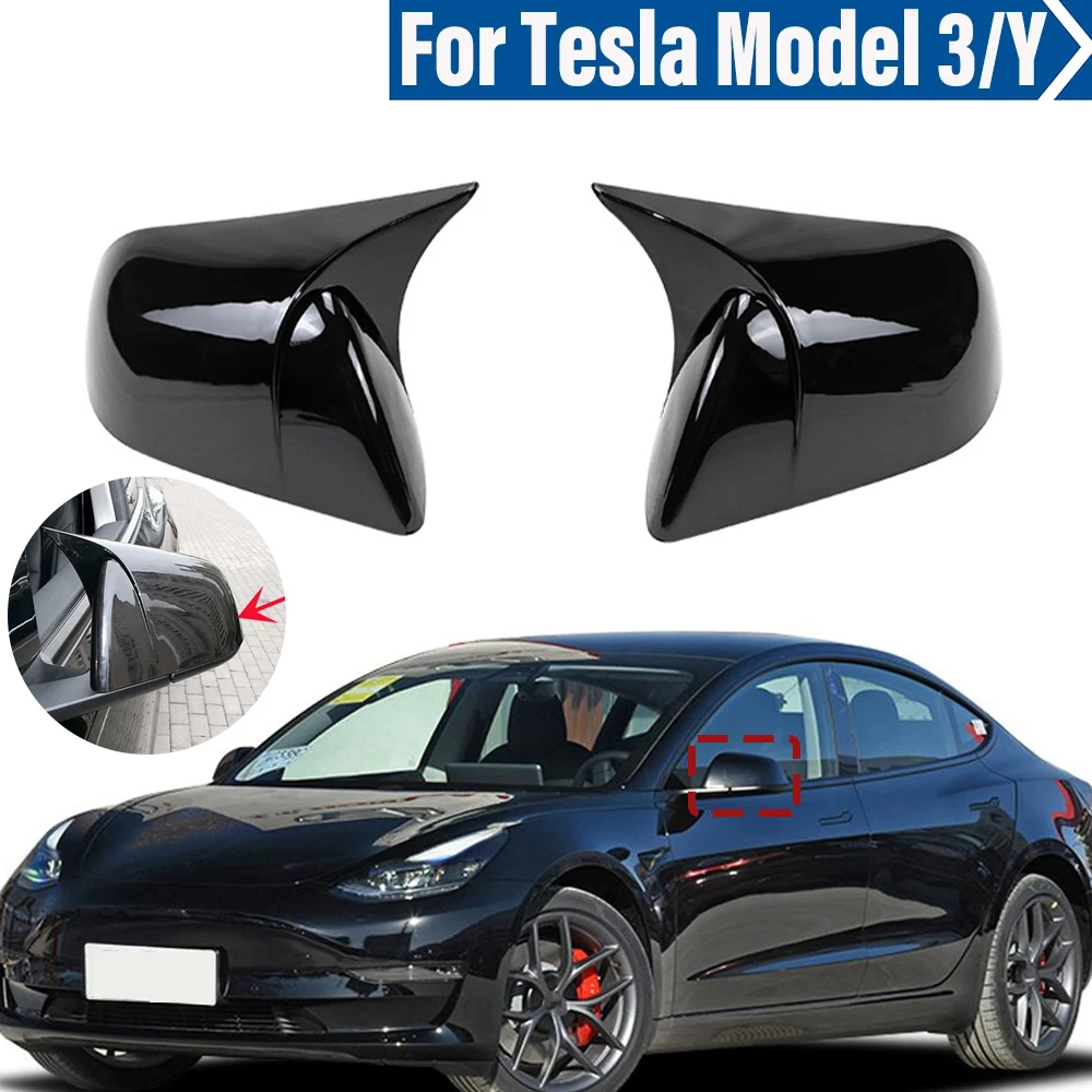 

Для Tesla Model Y / 3 2017-2023, внешняя наклейка на боковое зеркало заднего вида