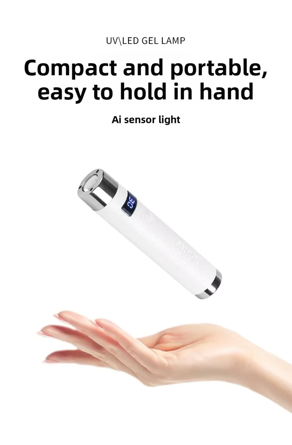 Ai Sensor Nail Lamp UV LED Mini Lamp Rechargeable Cordless Lamp Desktop and Handheld Drying Light Curing All Nail Gel Quickly