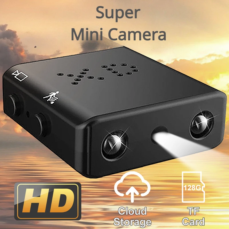 XD Powerful Super Mini HD Camera with AI Human Detection Monitoring Security Protection Cloud Storage 128G Card Smart Home Cam