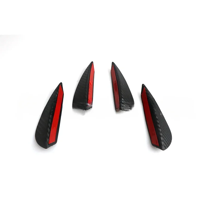 Auto Exterior Parts 4/6pcs Front Bumper Lip Decoration Diffuser Splitter Fins Body Spoiler Canard Auto Modified Canard