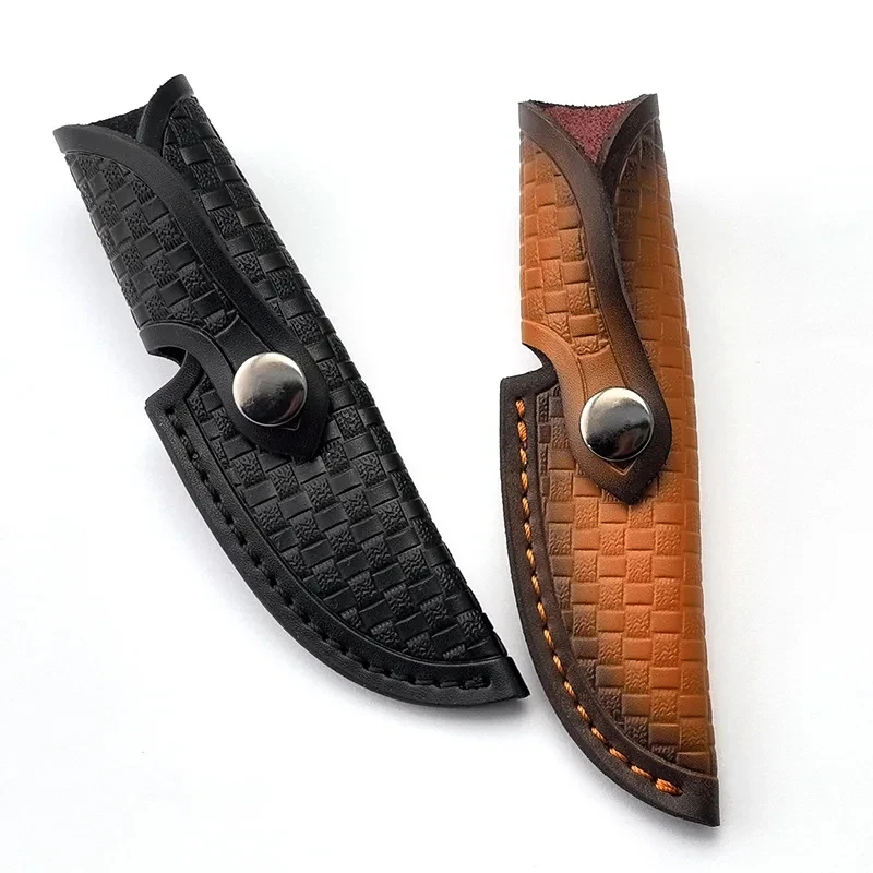 

1piece Cowhide Cow Leather Outdoor Straight Knife Fixed Blade Scabbard Sheath Cover Storage Bag Holders Pants with Metal Buckle