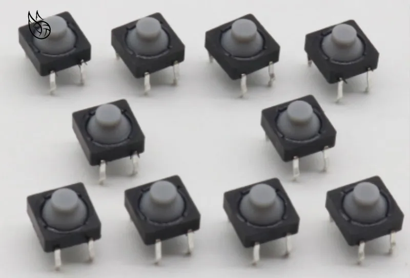 

20pcs/lot 8x8x5MM 4PIN G77 Conductive Silicone Soundless Tactile Tact Push Button Micro Switch Self-reset Free Shipping