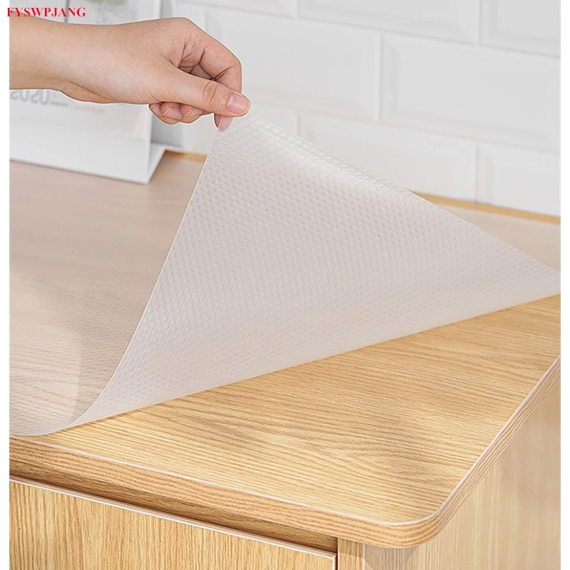 DIY Waterproof Insulation Film Tablecloth Non-slip Drawer Liner Kitchen  Cabinet Shelf Storage Cabinet Clear EVA Protector - AliExpress