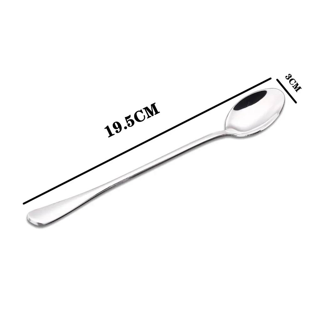20/6pcs Stainless Steel Ice Tea Scoop for Dessert and Drinks