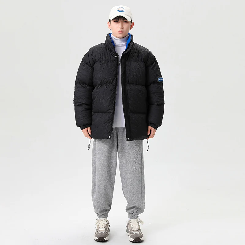 CAAYU 2022 Winter Down Jacket Men's Fashion Harajuku Oversized Body Warmer Coat Japanese Streetwear Windproof Outwear Coat Male