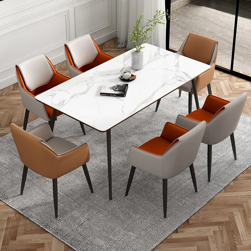 4 Colors Nordic Home Restaurant Dining Chair Backrest Modern Minimalist Home Furniture Chair Kitchen Soft Bag Dining