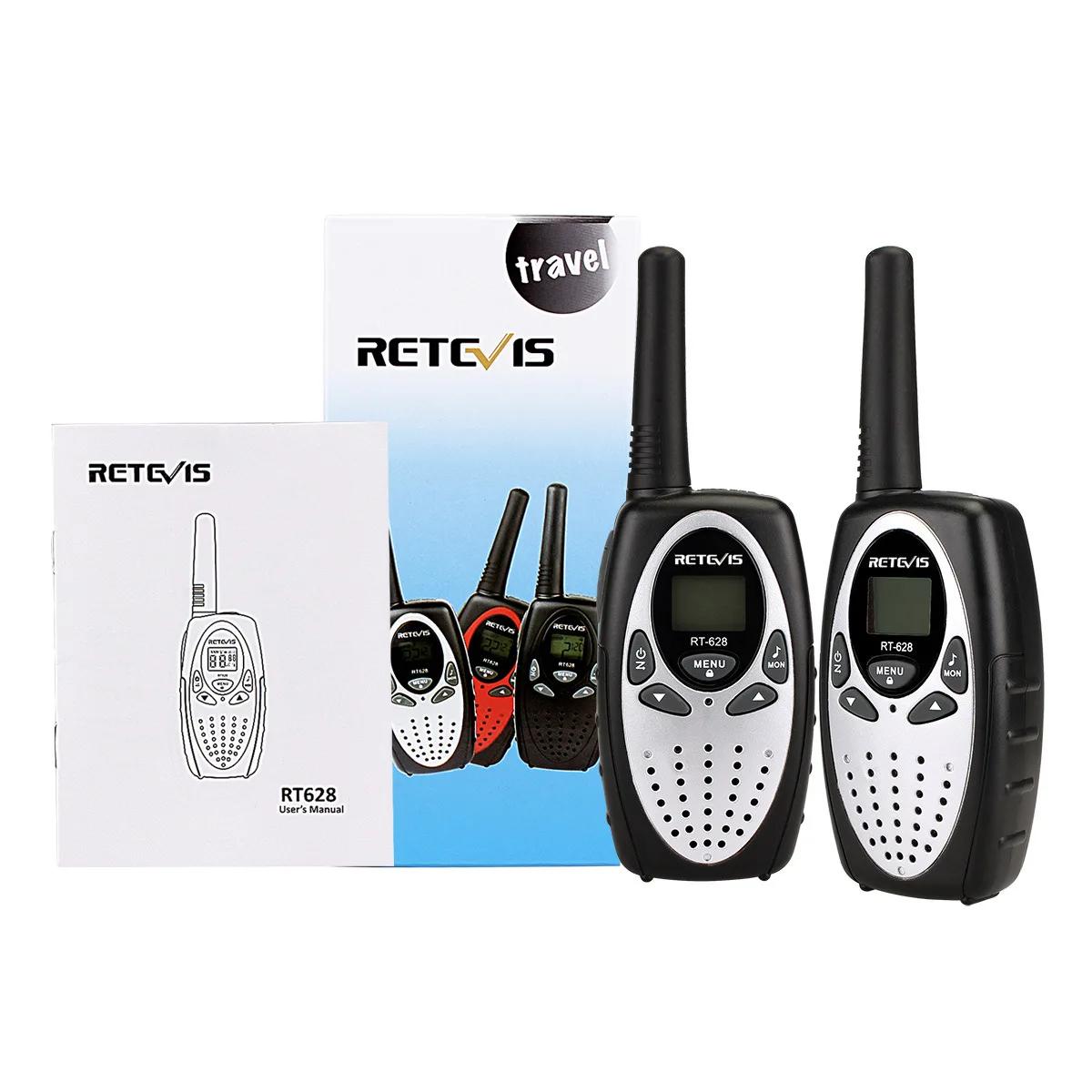 

2 шт., Детские рации Retevis Rt628, УВЧ, 8 каналов, 446 МГц
