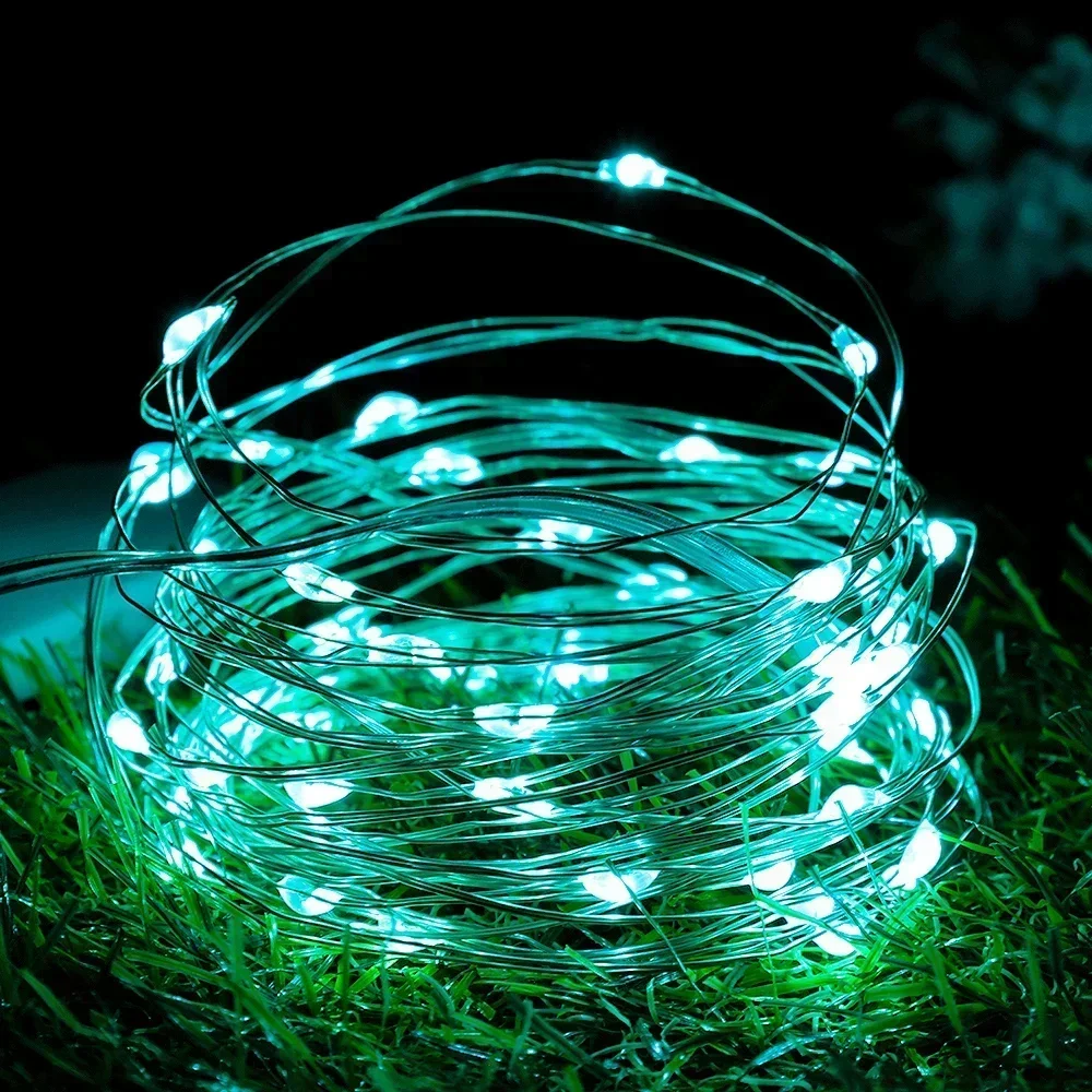 Fairy Lights LED Battery Operated String Lights Waterproof Silver Wire Firefly Starry Lights Wedding Party Xmas Christmas Decor