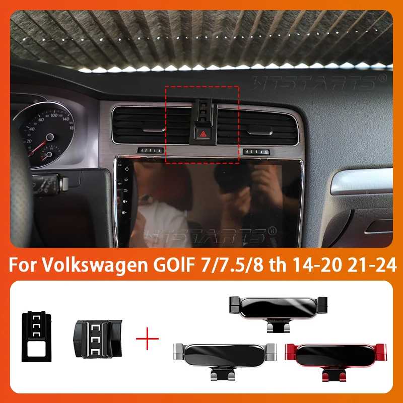 Car Mobile Phone Holder For Volkswagen VW Golf 7 MK7 2014- 360 Degree Rotating GPS Special Mount Support Bracket Accessories