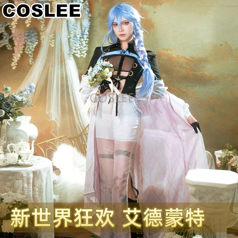 

COSLEE [XS-XXL] Nu: Carnival Edmond Flower Wedding Handsome Uniform Game Suit Cosplay Costume Halloween Party Outfit New