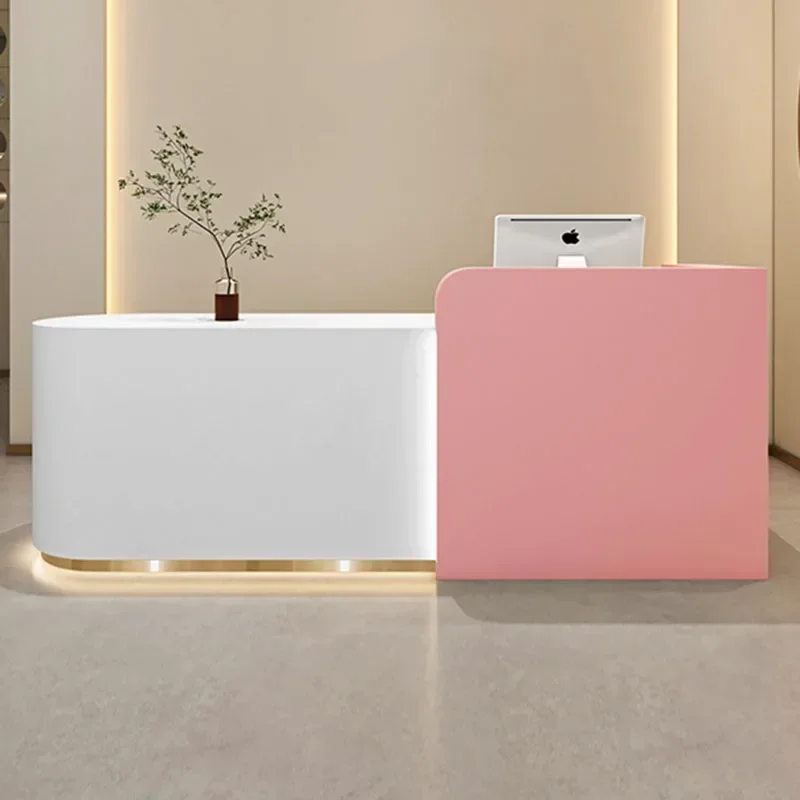 White Church Pulpit Front Desk Lectern Restaurant Tables Hair Salon Standing Office Shop Counter Bar Hair Salon Bureau Furniture