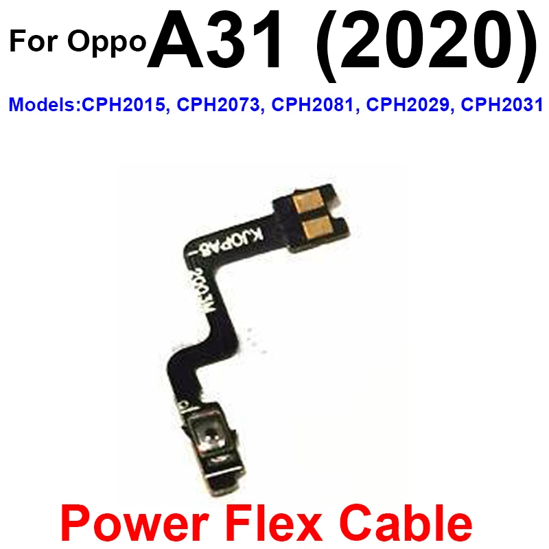 Volume Power Flex Cable For OPPO A5 A9 A31 A33 A91 A92 A93 2020 4G On OFF Power Buttons Voulme Side Key Switch Flex Cable