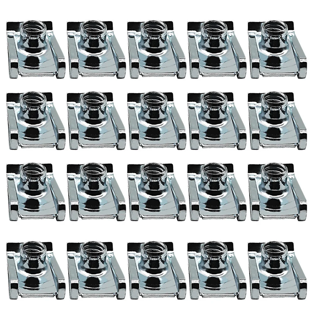 

20 PCS U-Clamp With Thread M6 M5 M8 Reed Nut Tension Reed Insert For Car Motorcycle Scooter ATV Moped