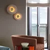 Natural Stone LED Wall Lamp Gold Copper Round Marble Sconce Home Deco For Aisle Foyer TV Background Bedside Shop Office Lighting 2