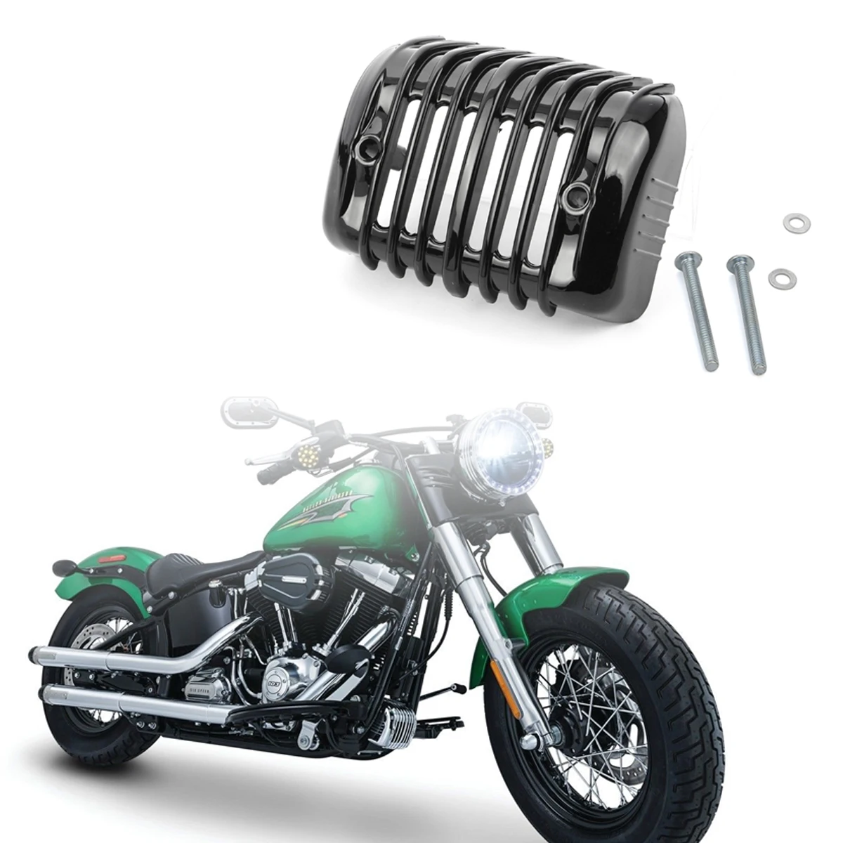 

Black Voltage Regulator Cover Trim Accent For Harley Softail Standard FXST 2001-2007