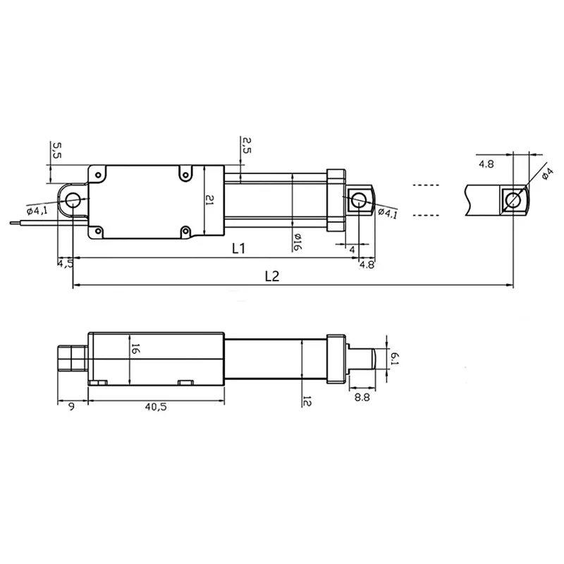 High quality 6V 12V 24V DC Micro new linear actuator DC motor 30/50/75mm 100mm 150mm stroke customized 188N force free shipping - Image 4