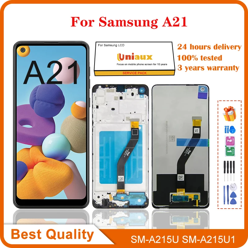 

6.5'' Original A21 Display For Samsung Galaxy A215 Lcd Touch Screen Digitizer Glass Assembly A215F Assembly With Frame