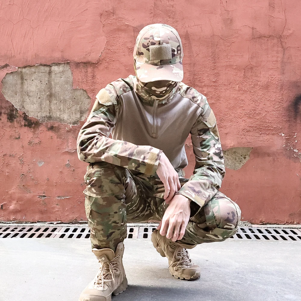 SINAIRSOFT Men Tactical Hunting Clothes Suit G3 Uniform Suit Pants with Shirt Paintball Aisorft Camo Clothes Game Field Survival