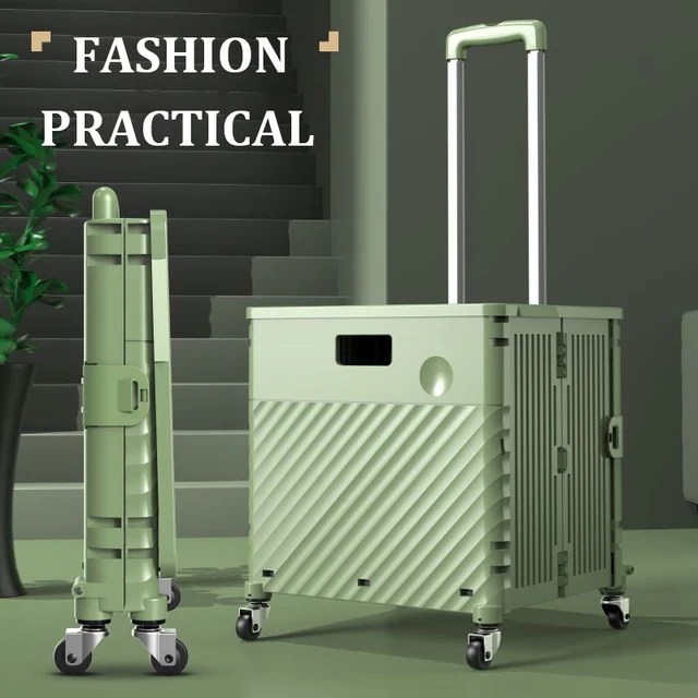 65L Nagy Kapacitású Bevásárlókosár Otthoni Hordozható Összecsukható Kocsi Piknik Vásárláshoz Élelmiszerbolt Kézbesítési Kis Expressz