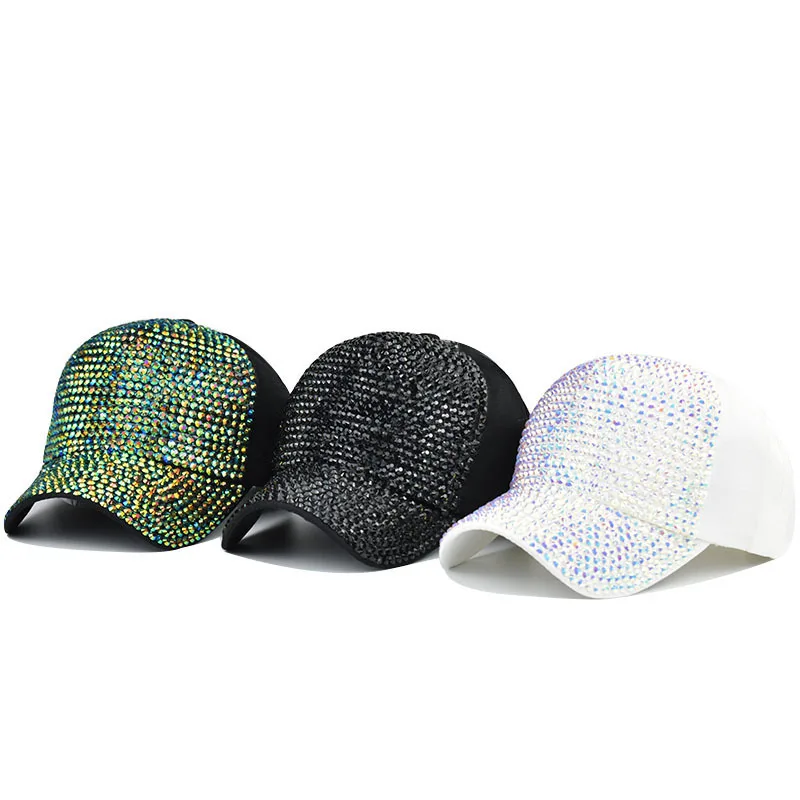 Fashion 2024 Luxury Sequined Rhinestone Pearl Cotton Baseball Cap for Women Ladies Summer Hat Snapback Hip Hop Hats Hat Cap Bone