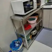 ชั้นวางของหลายชั้น เฟอร์นิเจอร์ ตู้ครัว ชั้นเก็บของ สแตนเลส ชั้นวางอุปกรณ์ครัว โต๊ะทำงานครัว เตาในครัวเรือน 5