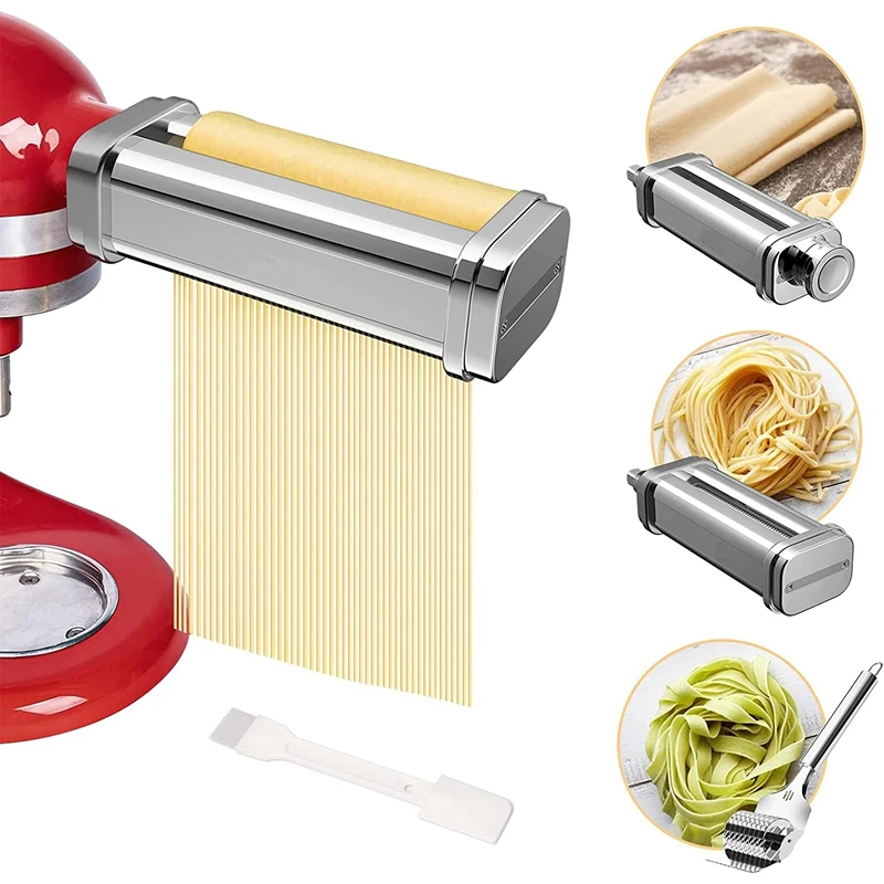 

Noodle Maker For Kitchenaid Accessories Grinder With Noodle Lattice Roller Spaghetti Cutter 8 Thickness Settings