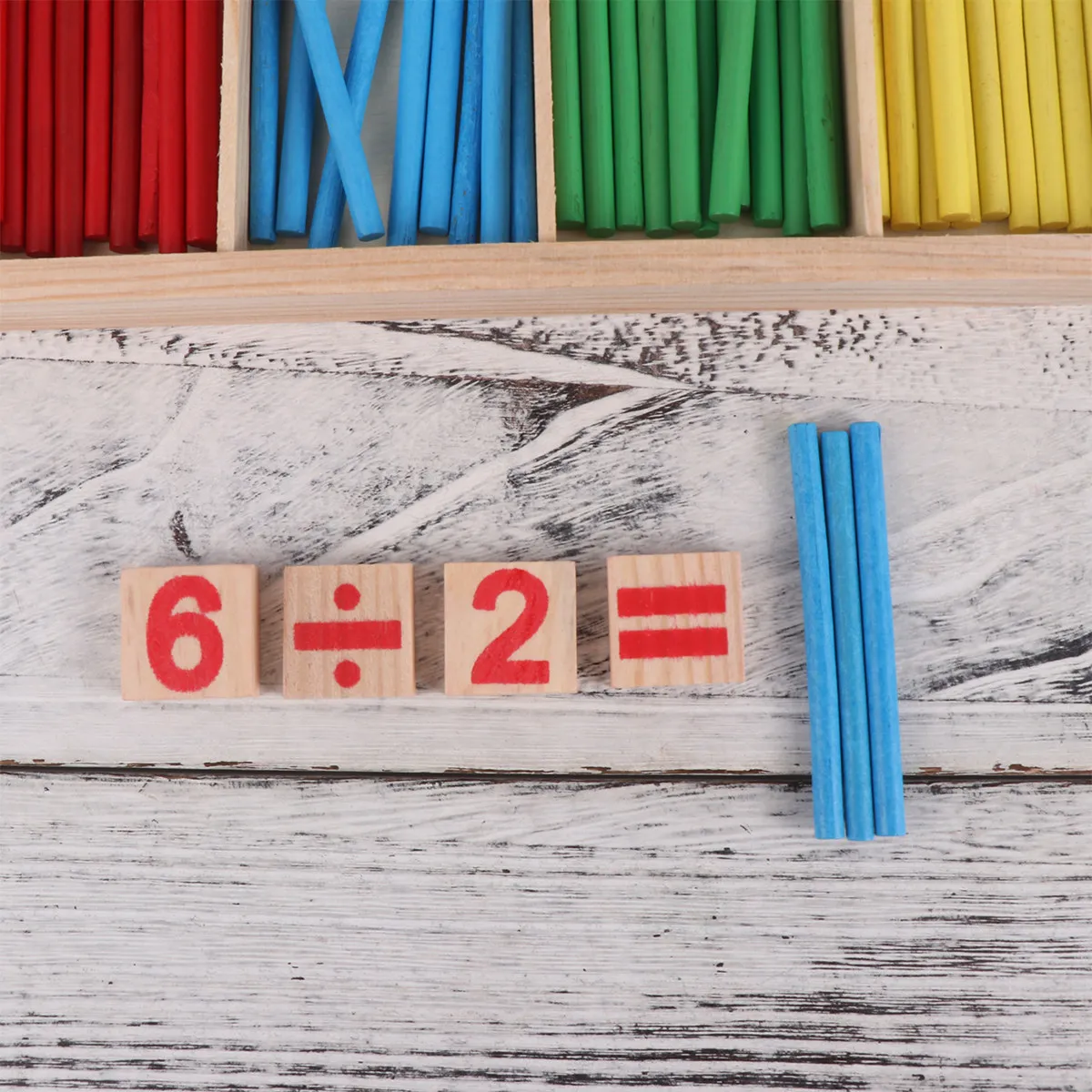 어린이 수학 학습 스틱 산술 스틱 고급 목재 소재 조기 교육 유치원 용 계산 막대