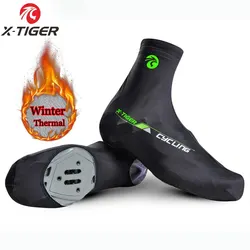Thermal Fleece Winter Cycling Shoe Covers - Unisex Road & MTB Bike Overshoes - M (XM-ZPXT-20601)