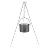 4L Outdoor Hanging Pot, Camping Picnic Large Soup Pot, Portable Cookware, Firewood Cooking Pot 6