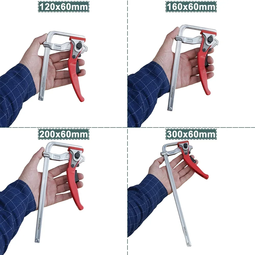 2 Serre-Joints Rail Guidage MFT - Force 220kg - 160mm Ouverture - Pour Scie Sur Table
