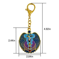 Feng Shui 7 Chakra Snake Amulet Jewels Life Force Keychain Healing Key Chain 2