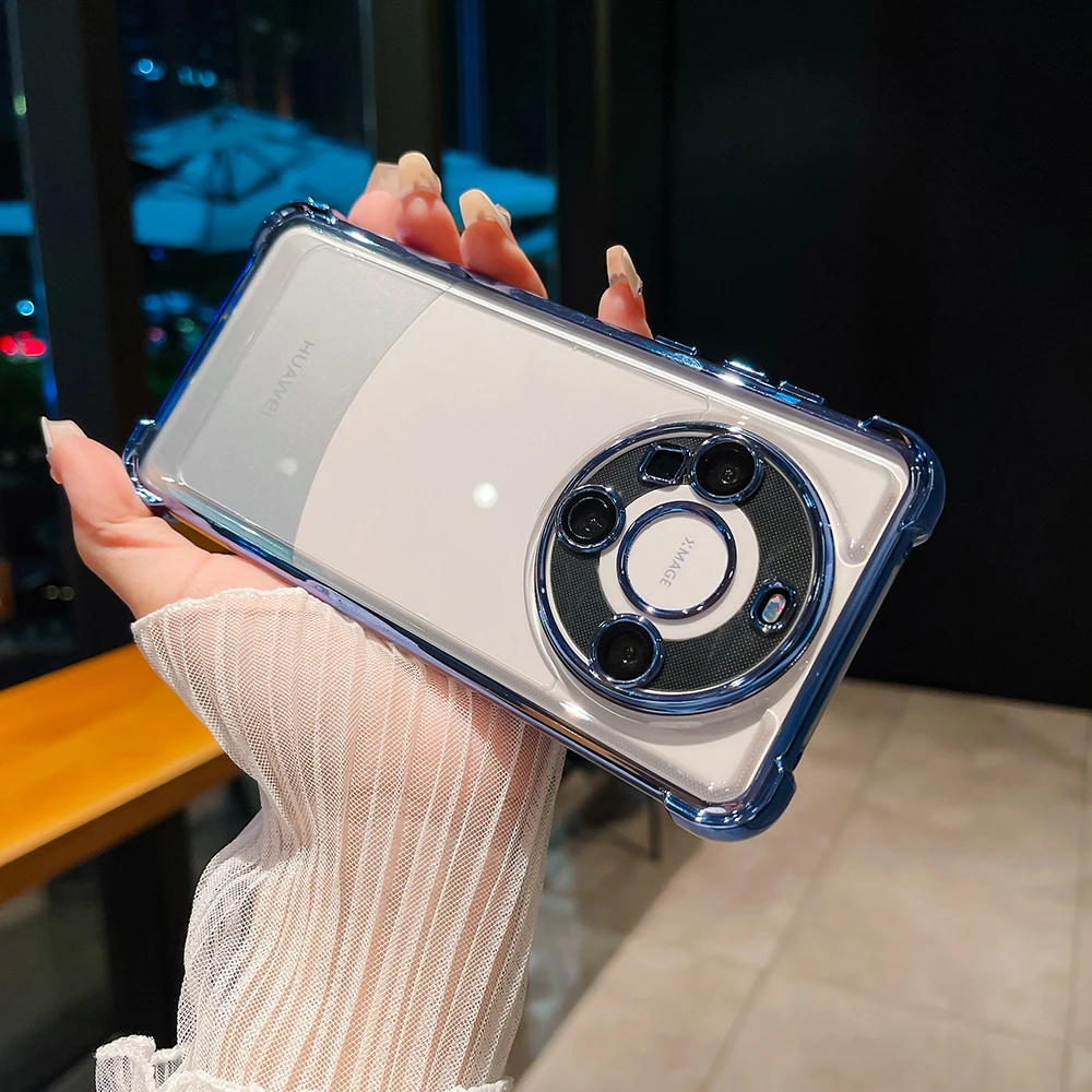 Shockproof Transparent Phone Case For Huawei Mate 60 Pro Plating_voghion.com