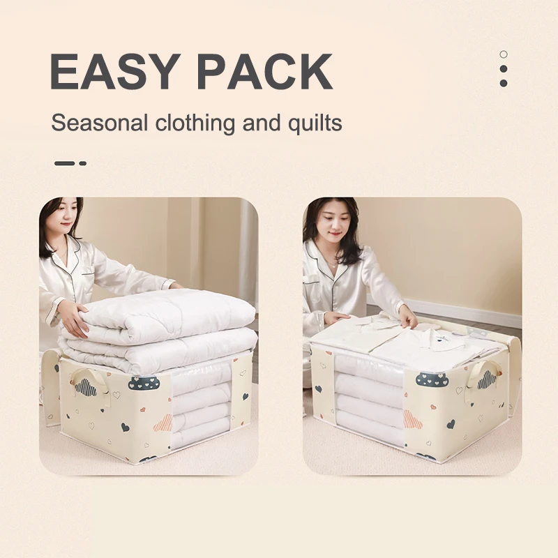 Cloud pattern with handle, large capacity household clothing, bedding, dust-proof and moisture-proof storage bag 4