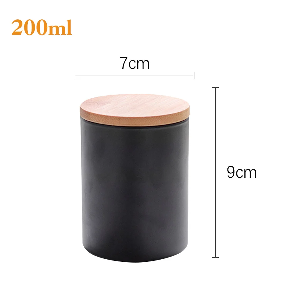 4pcs Clear Glass Candle Jars with Bamboo Lids for Making Candles 6 OZ Empty Candle Tins Bulk Candle Containers 5