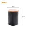 4pcs Clear Glass Candle Jars with Bamboo Lids for Making Candles 6 OZ Empty Candle Tins Bulk Candle Containers 5
