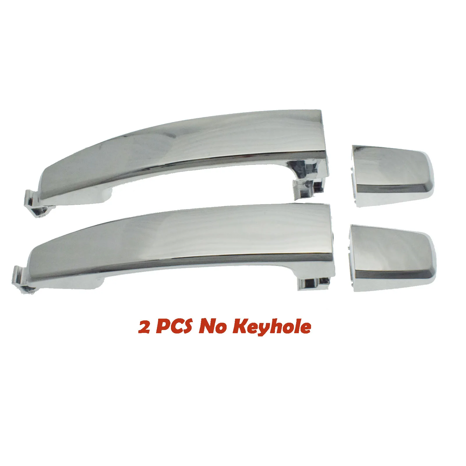 1/2/4 pcs Front Left with keyhole Front Right/Rear Chrome ABS Door