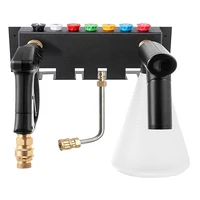 High-Pressure Water Gun Storage Box Fit 1/4 Quick Connector Power Washer&Snow Foam Cannon Organizer Pressure Washer Tip Holder 1