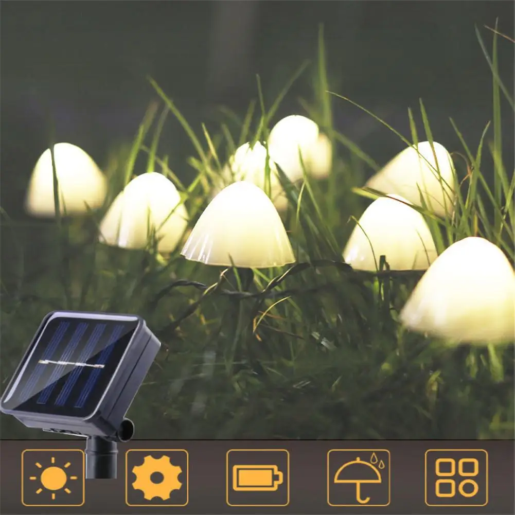 10 Lights 3m Mini Lights Solar Mushroom Garlands Solar Lighting String Light Garden Decorative Waterproof Ip65 Fairy Lights fairy lights target