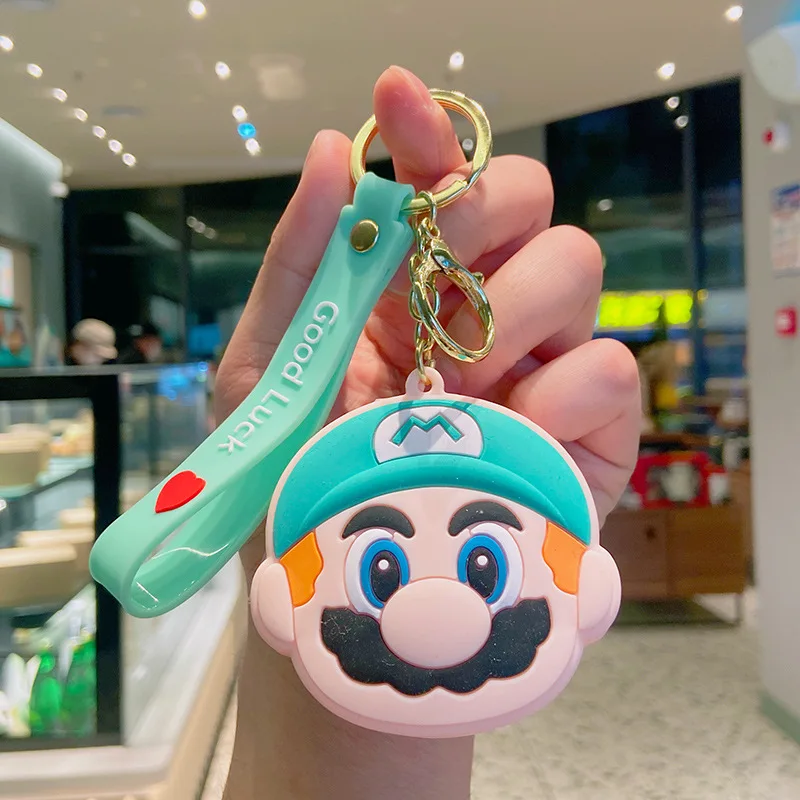 Chaveiro dos desenhos animados de Super Mario Bros, personagem do jogo,  bonecas do caráter do cogumelo, chaveiro bonito, saco do carro, coleção do  pendente, ornamentos da forma - AliExpress