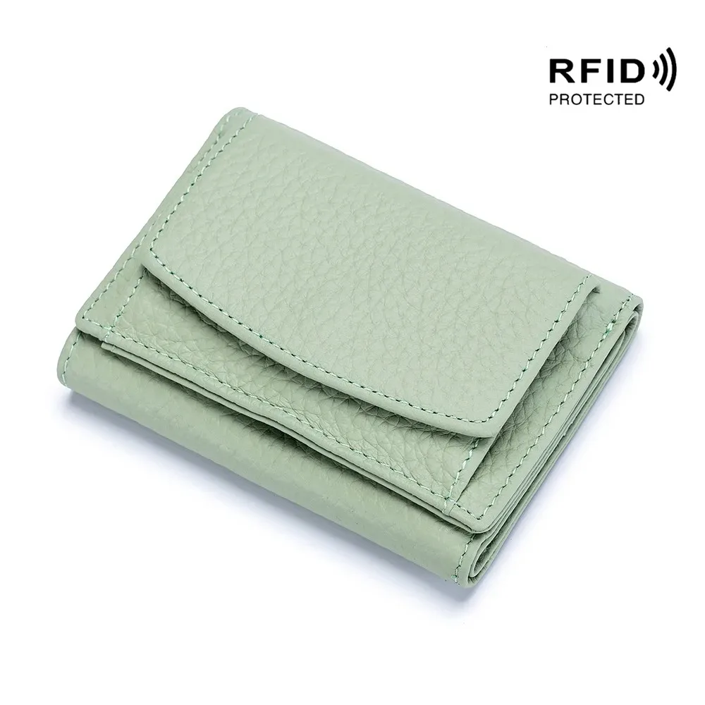 Elegant Genuine Leather RFID Wallet – Luxurious Slim Clutch with Coin Purse